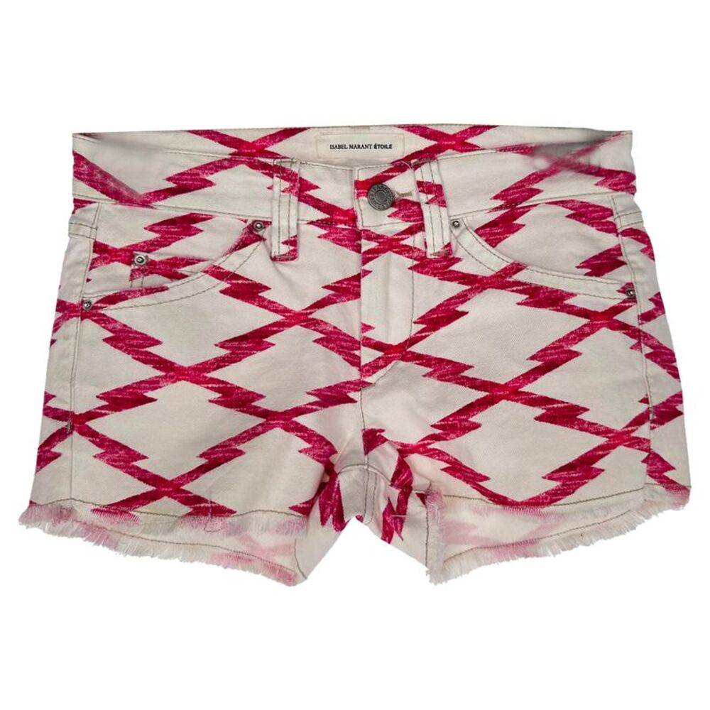 Isabel Marant Etoile Printed Mini Shorts in Multicolor Cotton
